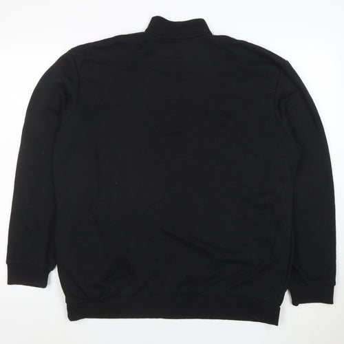 boohooMAN Men’s Black Small 1/2 Zip High Neck Pullover Sweatshirt