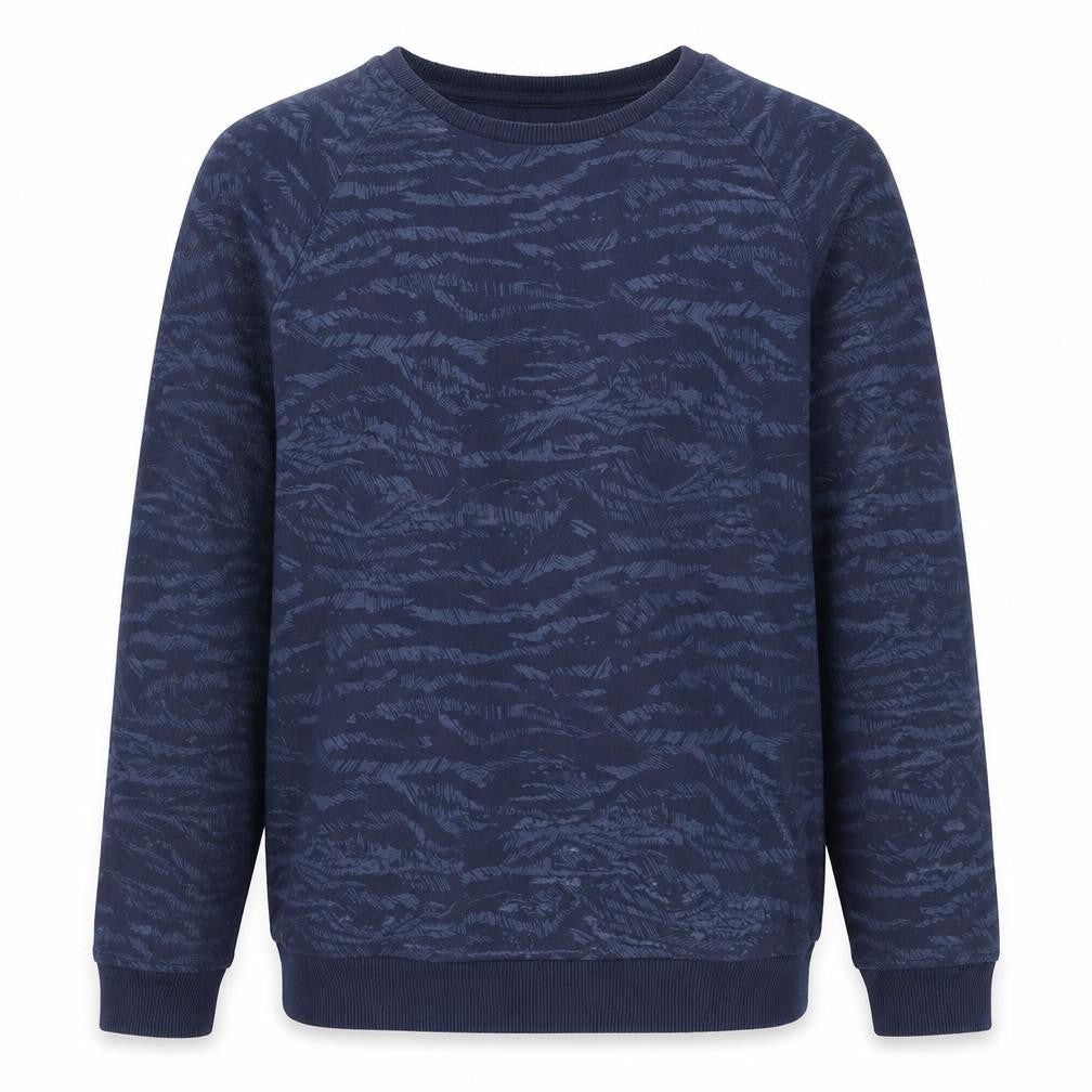 Front view of Selected Homme Men’s Blue Crew Neck Cotton Blend Sweatshirt M