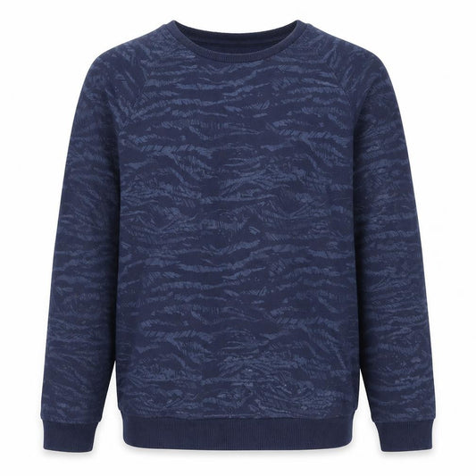Front view of Selected Homme Men’s Blue Crew Neck Cotton Blend Sweatshirt M