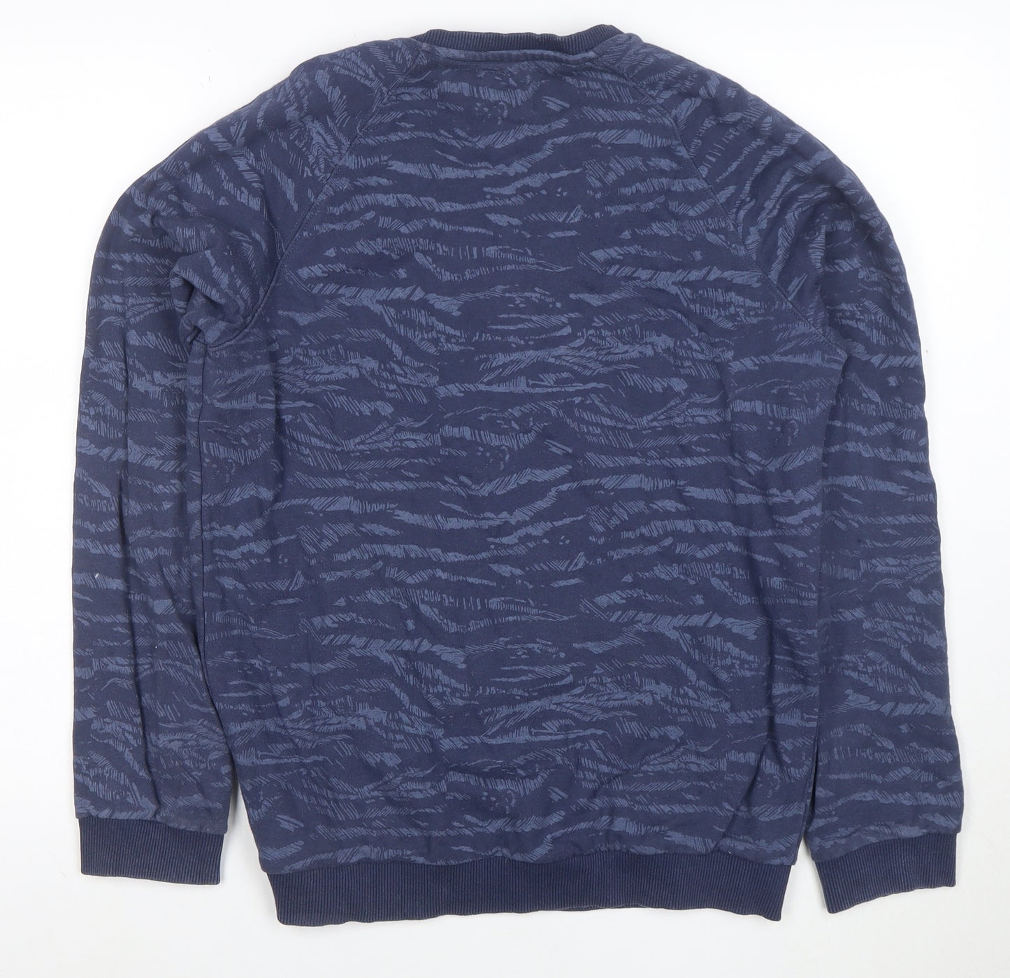 Selected Homme Men’s Blue Crew Neck Cotton Blend Sweatshirt M
