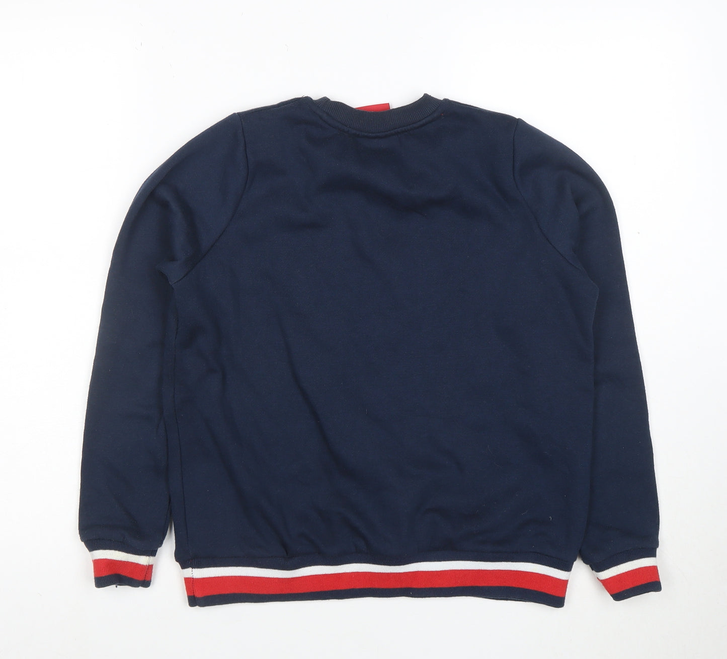 Arsenal Boys Navy Sweatshirt 12-13 Years Pullover Cotton Blend Crew Neck