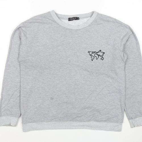 Civico 51 Women's Grey XL Pullover Sweatshirt Crew Neck Cotton Blend