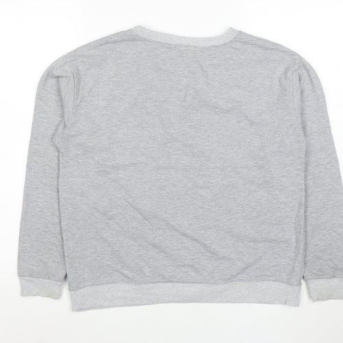 Civico 51 Women's Grey XL Pullover Sweatshirt Crew Neck Cotton Blend