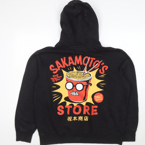 Sakamoto Days Men's Black Pullover Hoodie L Anime Graphic Fleece