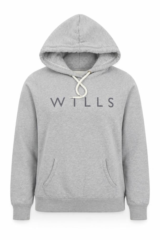 Jack Wills Womens Grey Hoodie UK 10 Pullover Logo Cotton Blend
