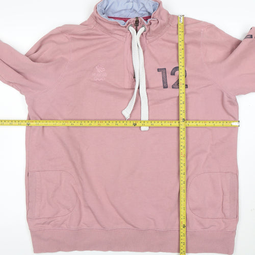 Next Women’s Pink Team GB 1/4 Zip Pullover Sweatshirt Size 20