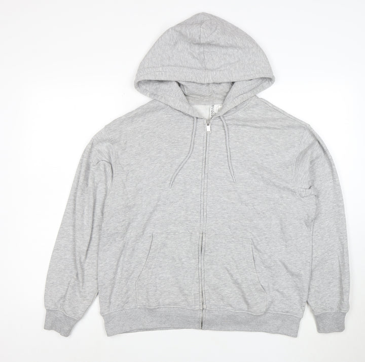 H&M Divided Women’s Grey Full Zip Hoodie M Cotton Blend