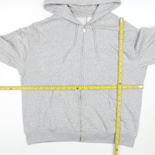 H&M Divided Women’s Grey Full Zip Hoodie M Cotton Blend