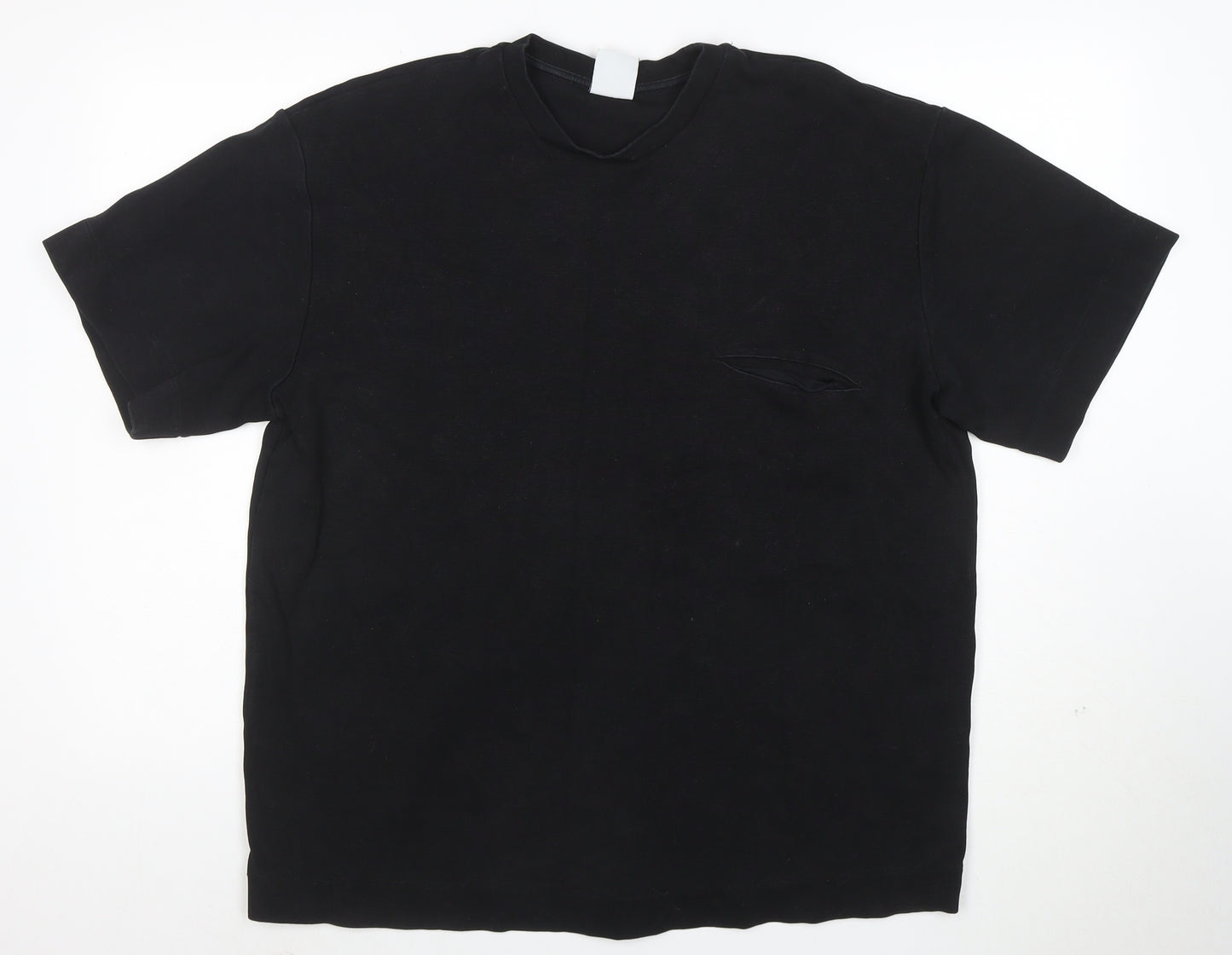 ZARA Men's Black Short Sleeve Crew Neck Cotton T-Shirt Size M