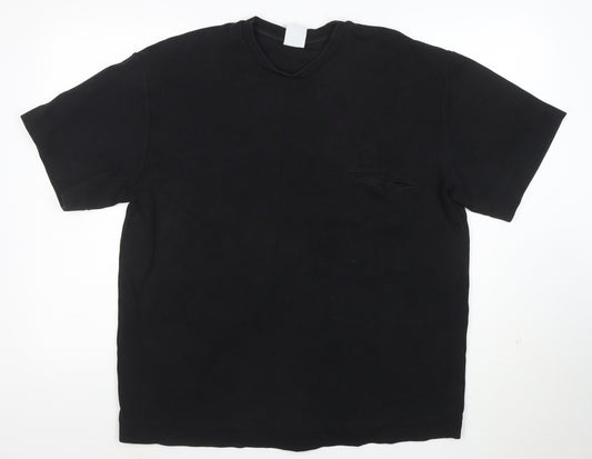 ZARA Men's Black Short Sleeve Crew Neck Cotton T-Shirt Size M