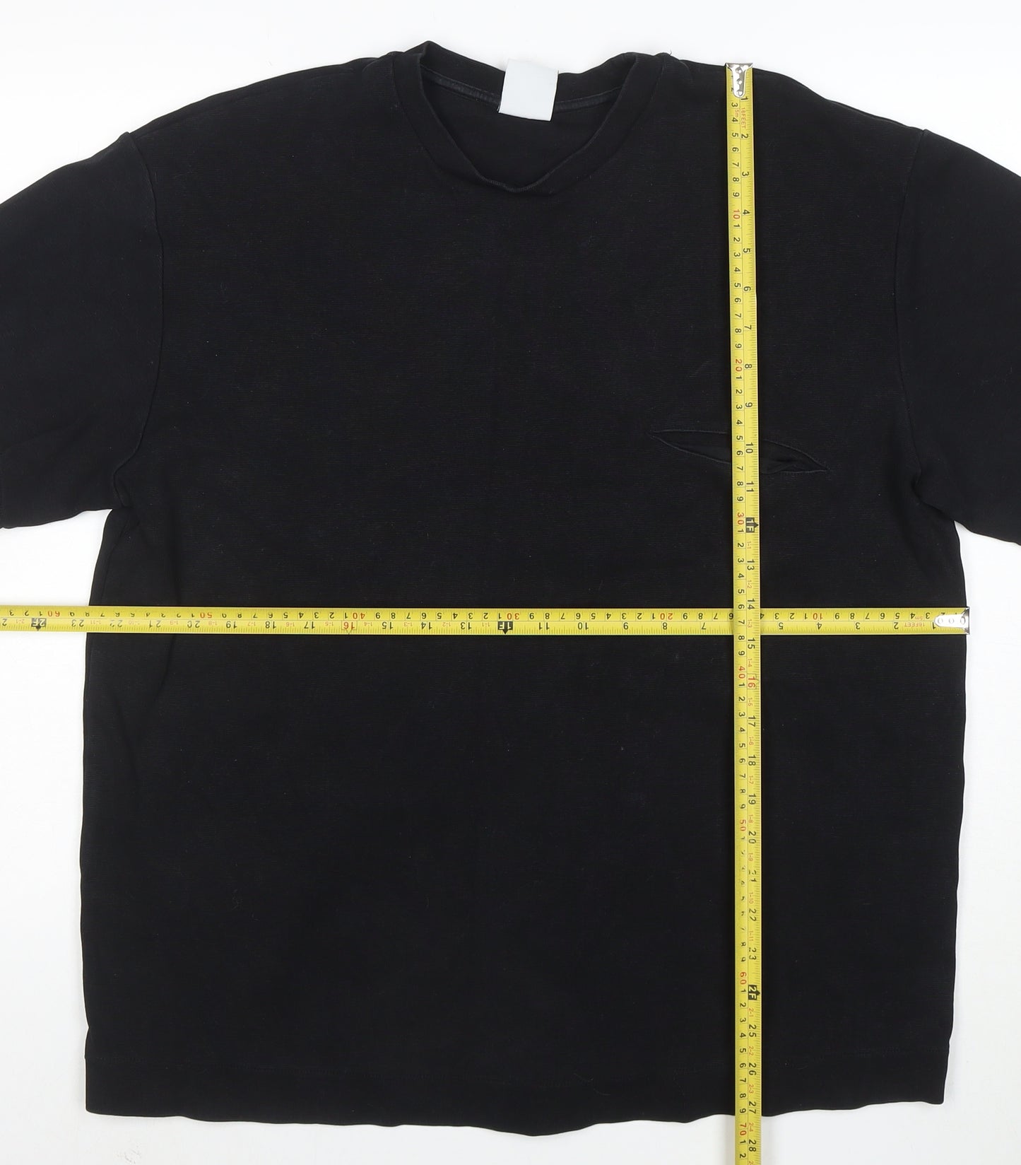ZARA Men's Black Short Sleeve Crew Neck Cotton T-Shirt Size M