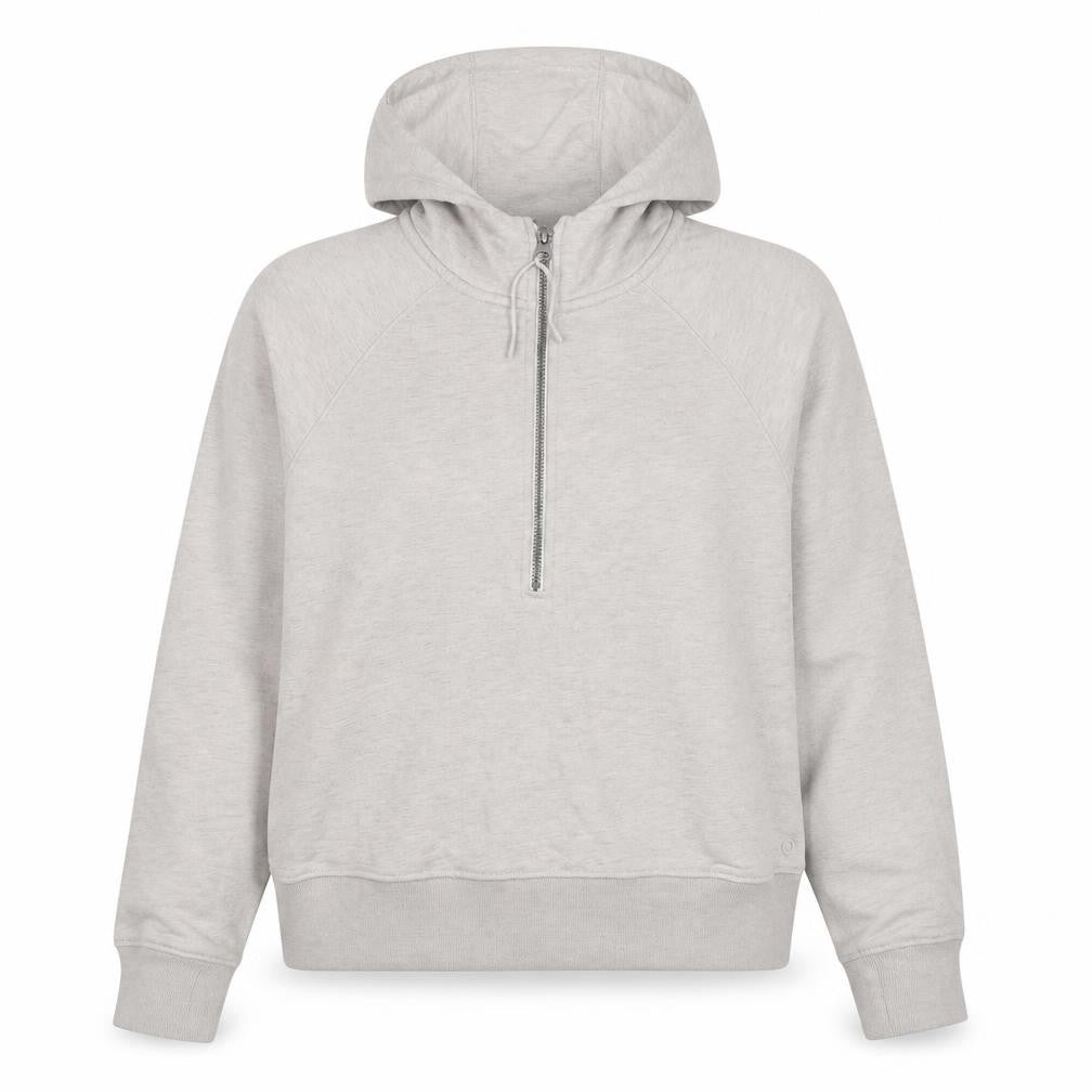 Marks and Spencer Women Beige 1/2 Zip Hooded Sweatshirt Size 10