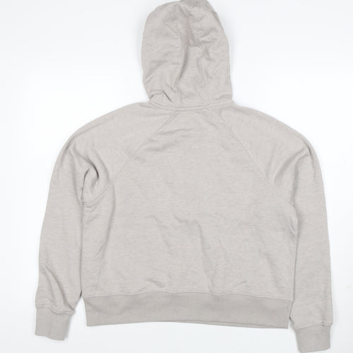 Marks and Spencer Women Beige 1/2 Zip Hooded Sweatshirt Size 10