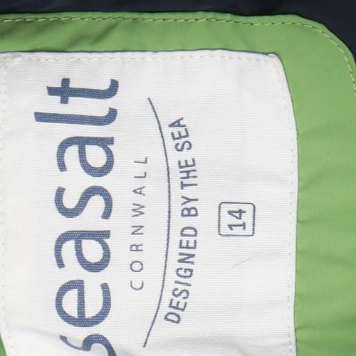 Seasalt Women’s Green Puffer Waistcoat Size 14 Sleeveless Zip Up