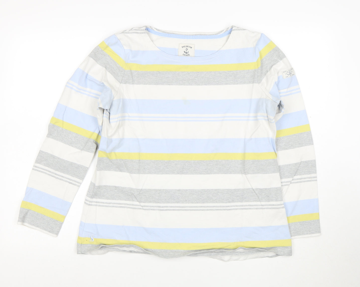 Joules Womens Multicoloured Size 16 Striped Cotton Long Sleeve T-Shirt