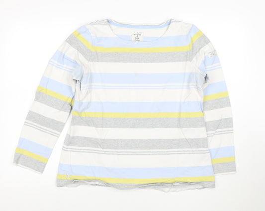 Joules Womens Multicoloured Size 16 Striped Cotton Long Sleeve T-Shirt