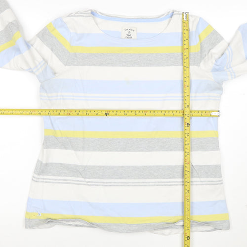 Joules Womens Multicoloured Size 16 Striped Cotton Long Sleeve T-Shirt