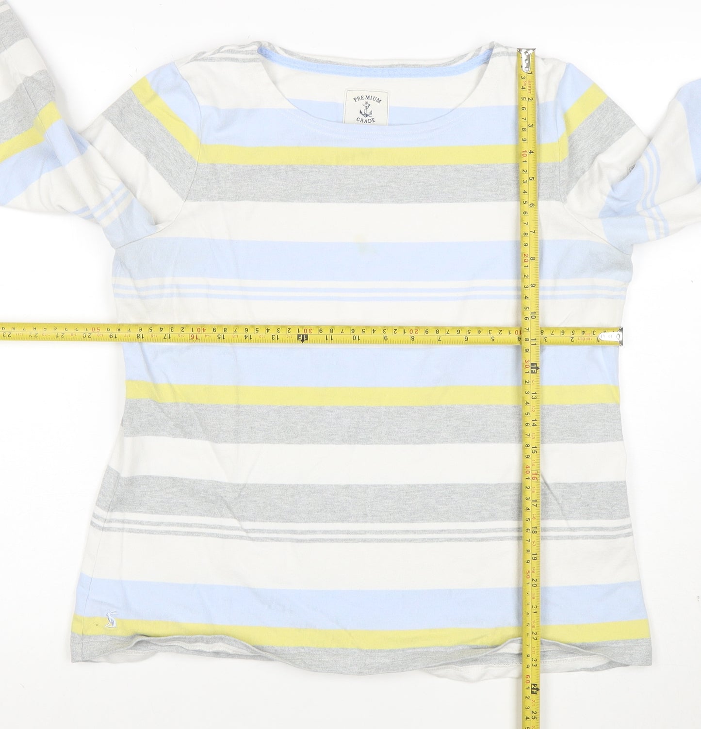 Joules Womens Multicoloured Size 16 Striped Cotton Long Sleeve T-Shirt