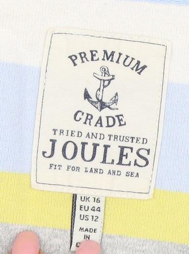 Joules Womens Multicoloured Size 16 Striped Cotton Long Sleeve T-Shirt