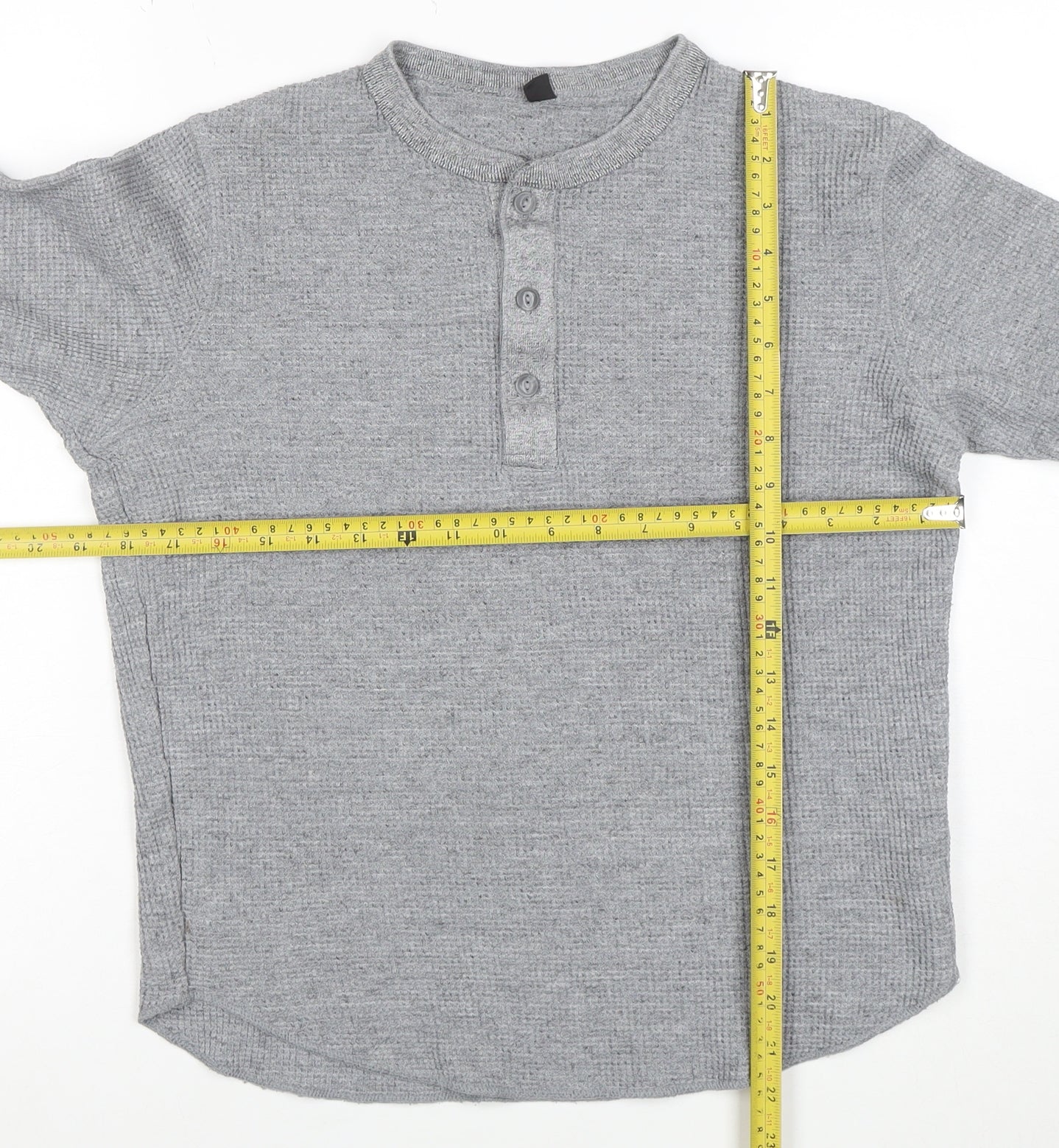 Uniqlo Women’s Grey Henley Sweatshirt XS Long Sleeve Cotton Blend