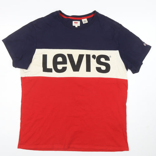 Levi's Men's Multicoloured Colourblock Logo T-Shirt Size M