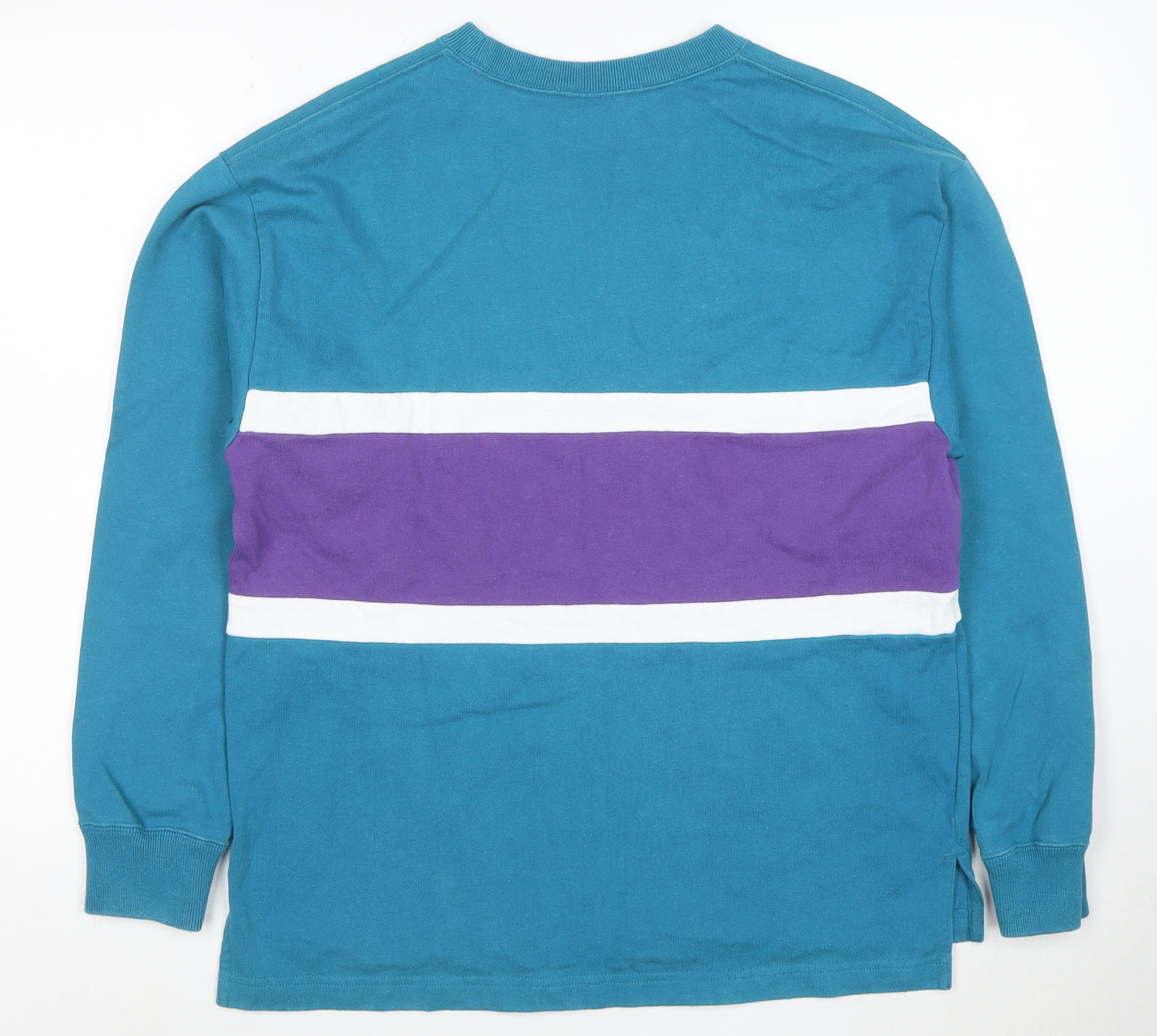 Champion Men's Blue Striped Retro Pullover Sweatshirt Size S
