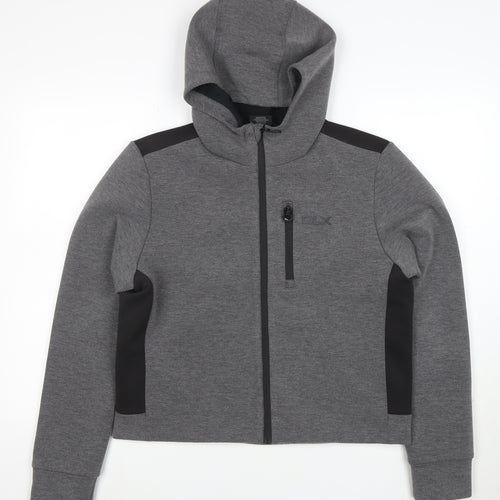 DLX Athletic Women's Grey Full Zip Hoodie XL Hooded Sportswear