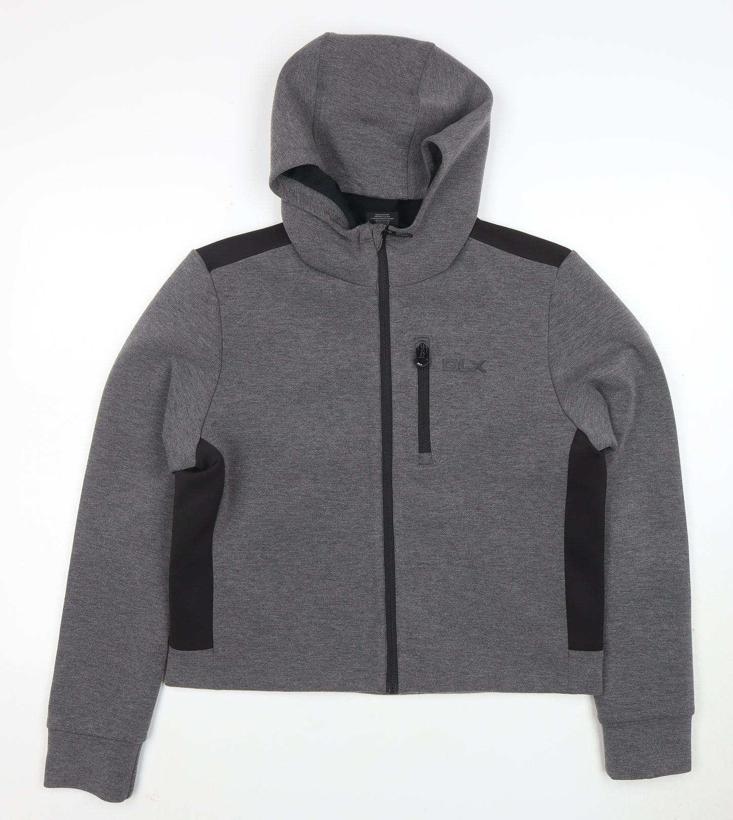 DLX Athletic Women's Grey Full Zip Hoodie XL Hooded Sportswear