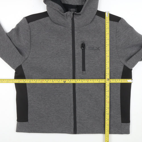 DLX Athletic Women's Grey Full Zip Hoodie XL Hooded Sportswear