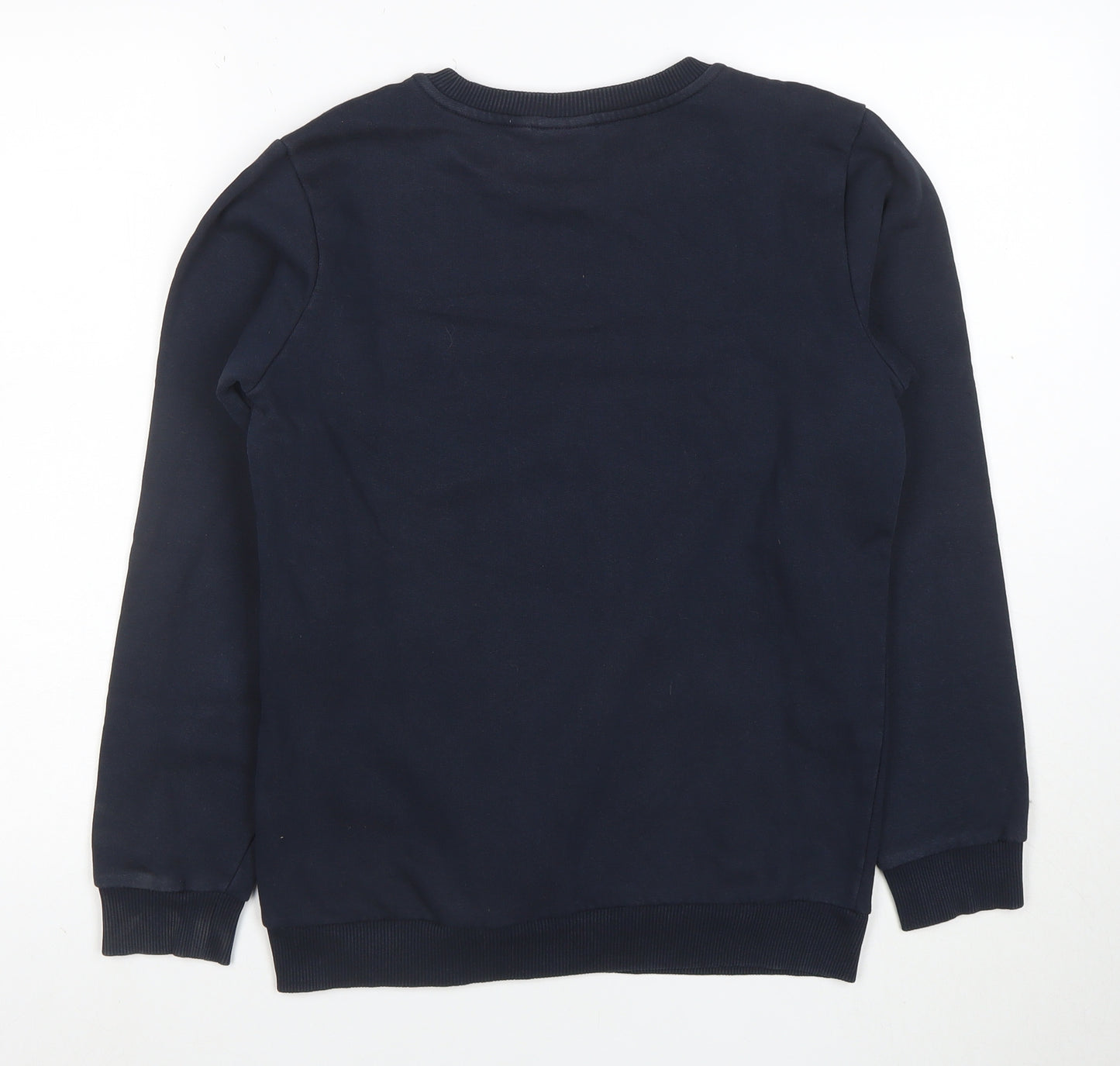 Napapijri Boys Navy Blue Crew Neck Long Sleeve Sweatshirt Size 14 Years