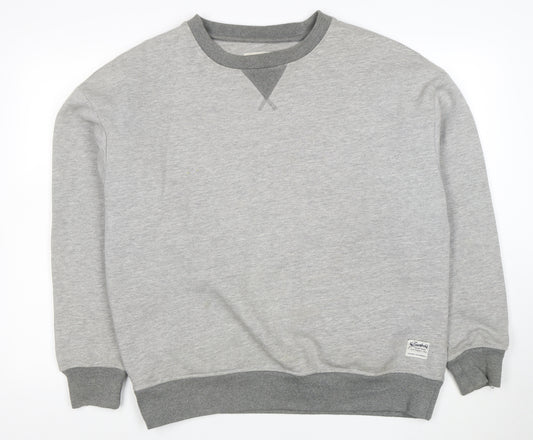 The Stronghold Men's Grey Crew Neck Sweatshirt L Cotton Blend Pullover