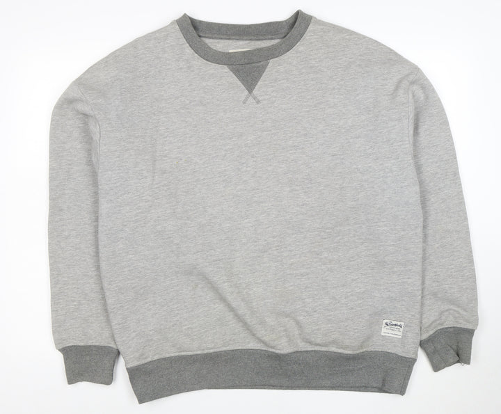 The Stronghold Men's Grey Crew Neck Sweatshirt L Cotton Blend Pullover