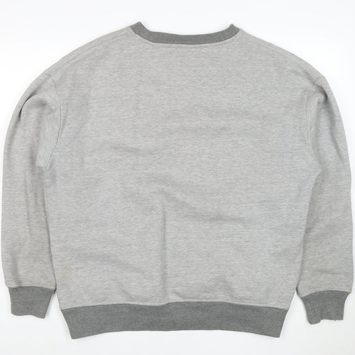 The Stronghold Men's Grey Crew Neck Sweatshirt L Cotton Blend Pullover