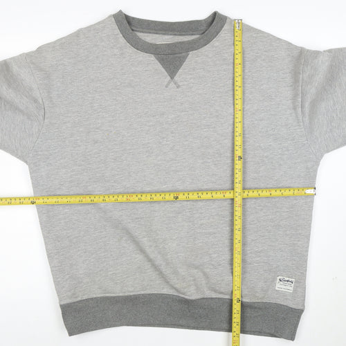 The Stronghold Men's Grey Crew Neck Sweatshirt L Cotton Blend Pullover