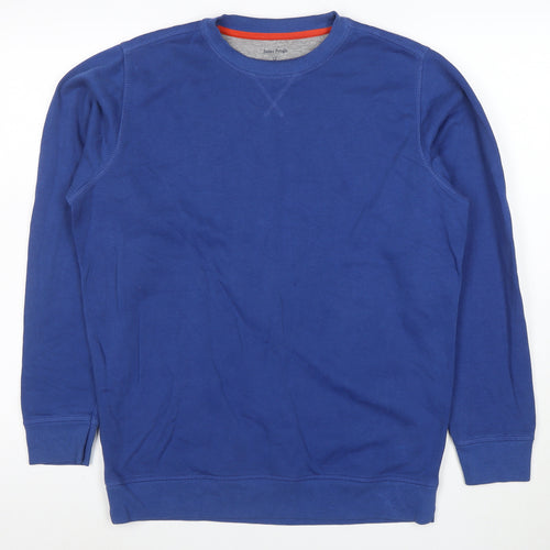 James Pringle Men Blue Medium Pullover Crew Neck Sweatshirt