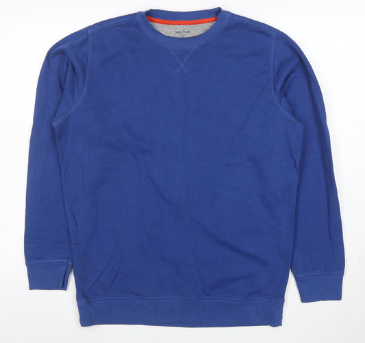 James Pringle Men Blue Medium Pullover Crew Neck Sweatshirt