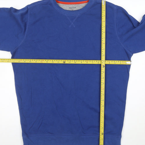 James Pringle Men Blue Medium Pullover Crew Neck Sweatshirt
