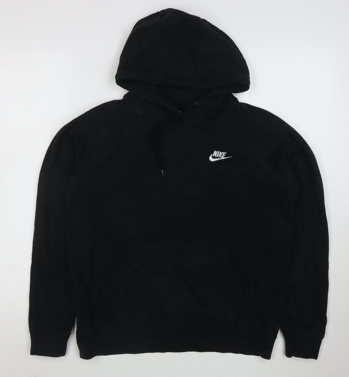 Nike Men's Black Pullover Hoodie Small Logo Sweatshirt