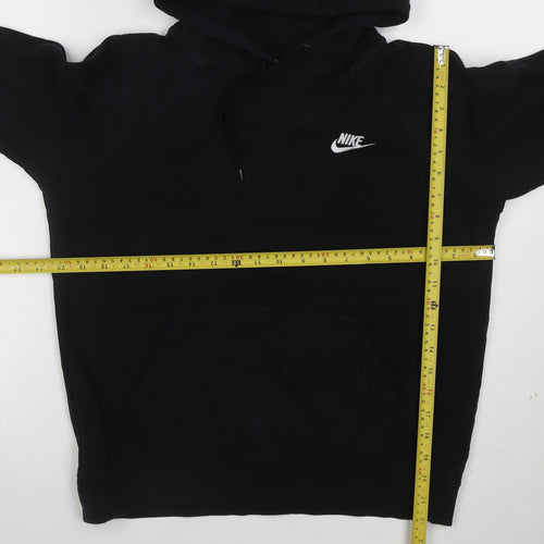 Nike Men's Black Pullover Hoodie Small Logo Sweatshirt