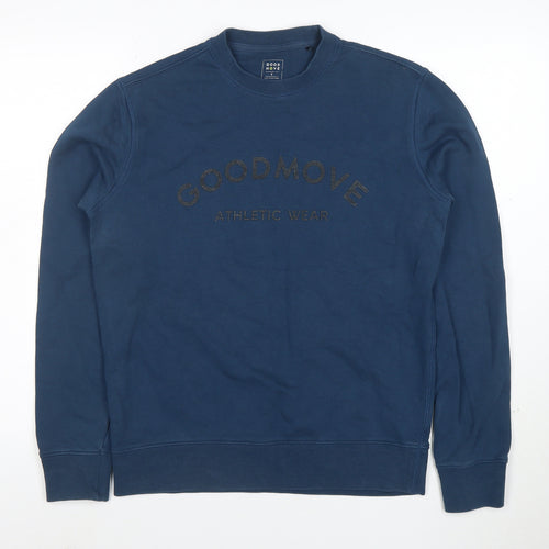 Abercrombie & Fitch Men's Blue L Pullover Logo Sweatshirt