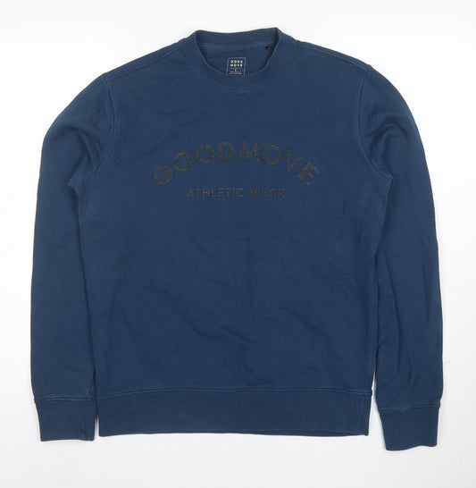 Abercrombie & Fitch Men's Blue L Pullover Logo Sweatshirt