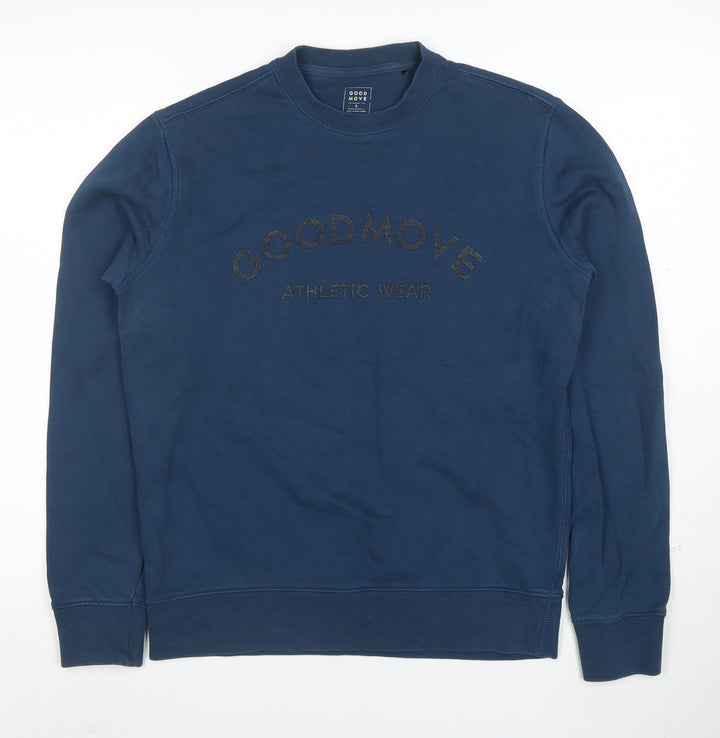 Abercrombie & Fitch Men's Blue L Pullover Logo Sweatshirt