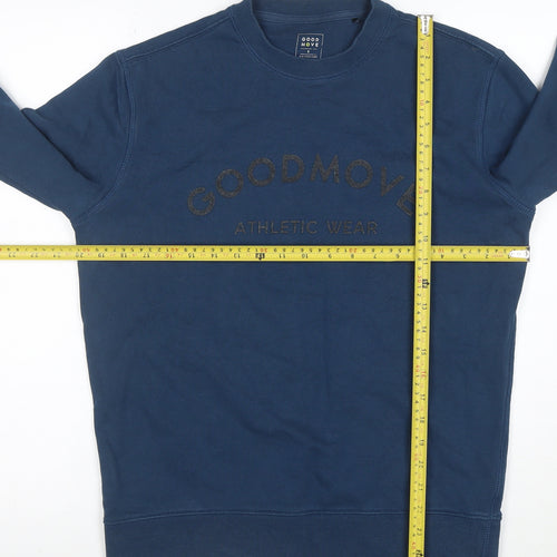 Abercrombie & Fitch Men's Blue L Pullover Logo Sweatshirt