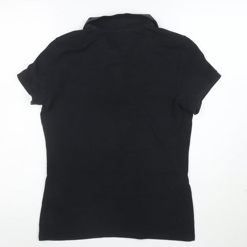 Levi's Women's Black Collared Short Sleeve Polo Shirt Size M