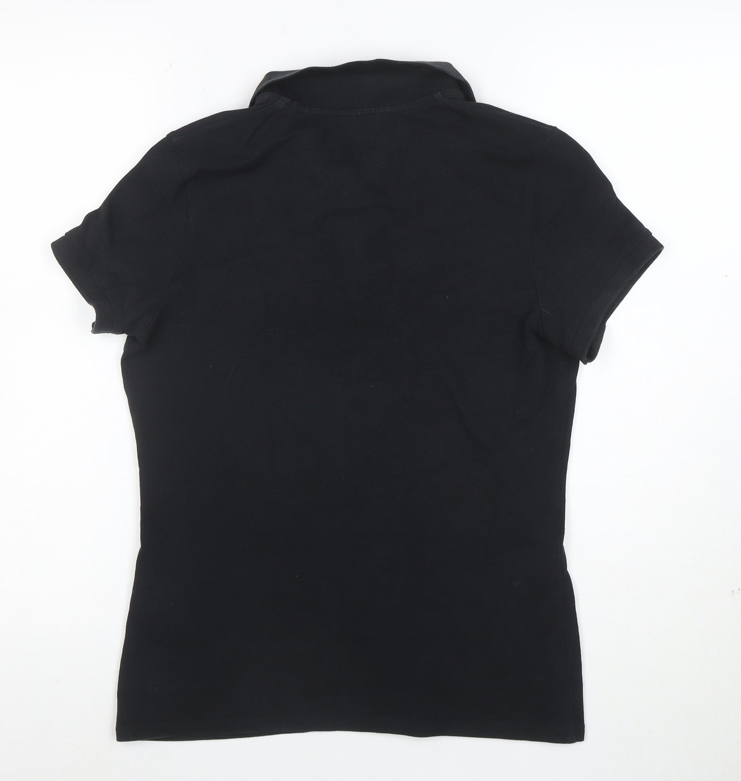 Levi's Women's Black Collared Short Sleeve Polo Shirt Size M