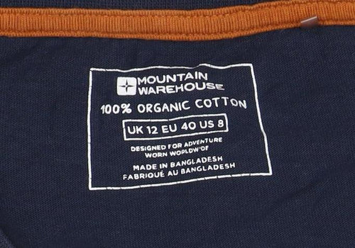 Mountain Warehouse Womens Blue Long Sleeve Cotton T-Shirt Size 12