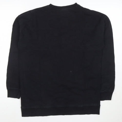 New Look Womens Black Sweatshirt Size S Amour Graphic Pullover
