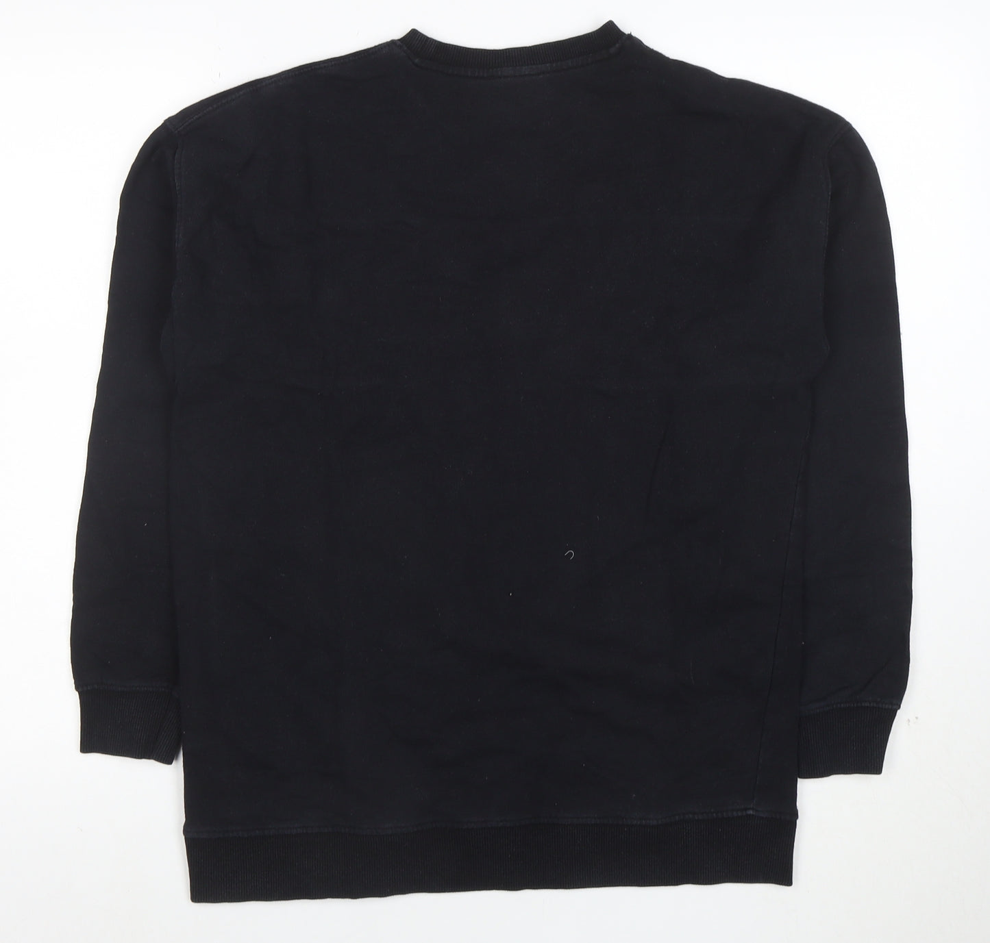 New Look Womens Black Sweatshirt Size S Amour Graphic Pullover
