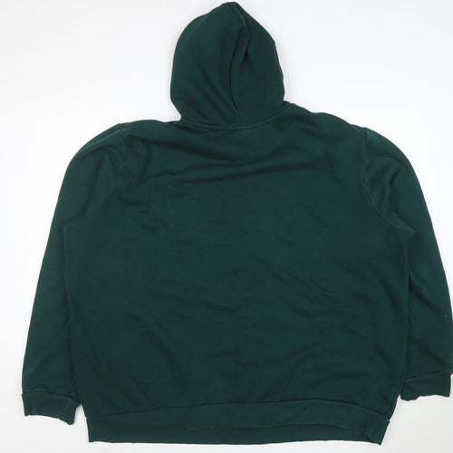 Reebok Unisex Green 2XL Pullover Hoodie Sweatshirt Cotton Blend