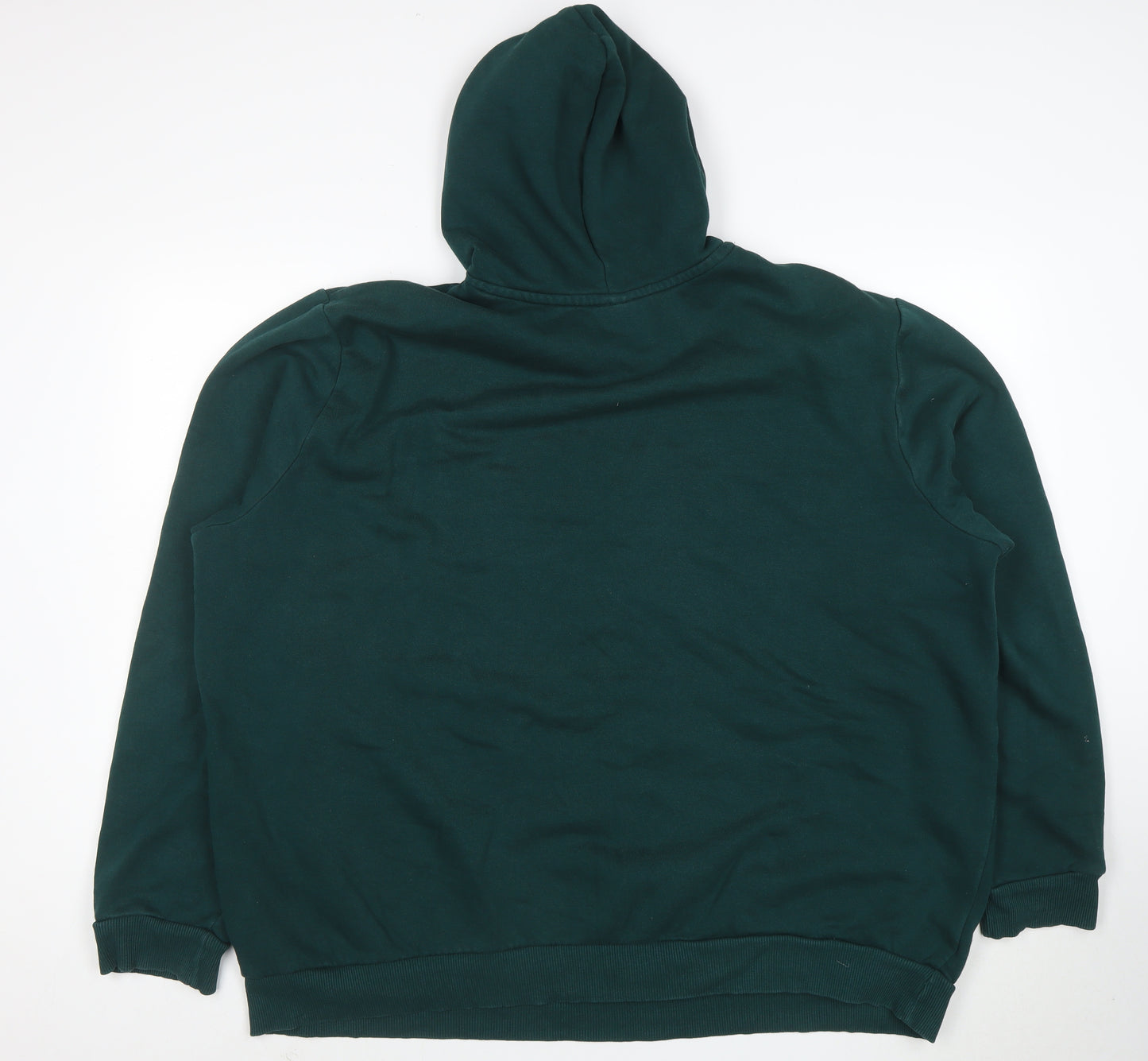 Reebok Unisex Green 2XL Pullover Hoodie Sweatshirt Cotton Blend